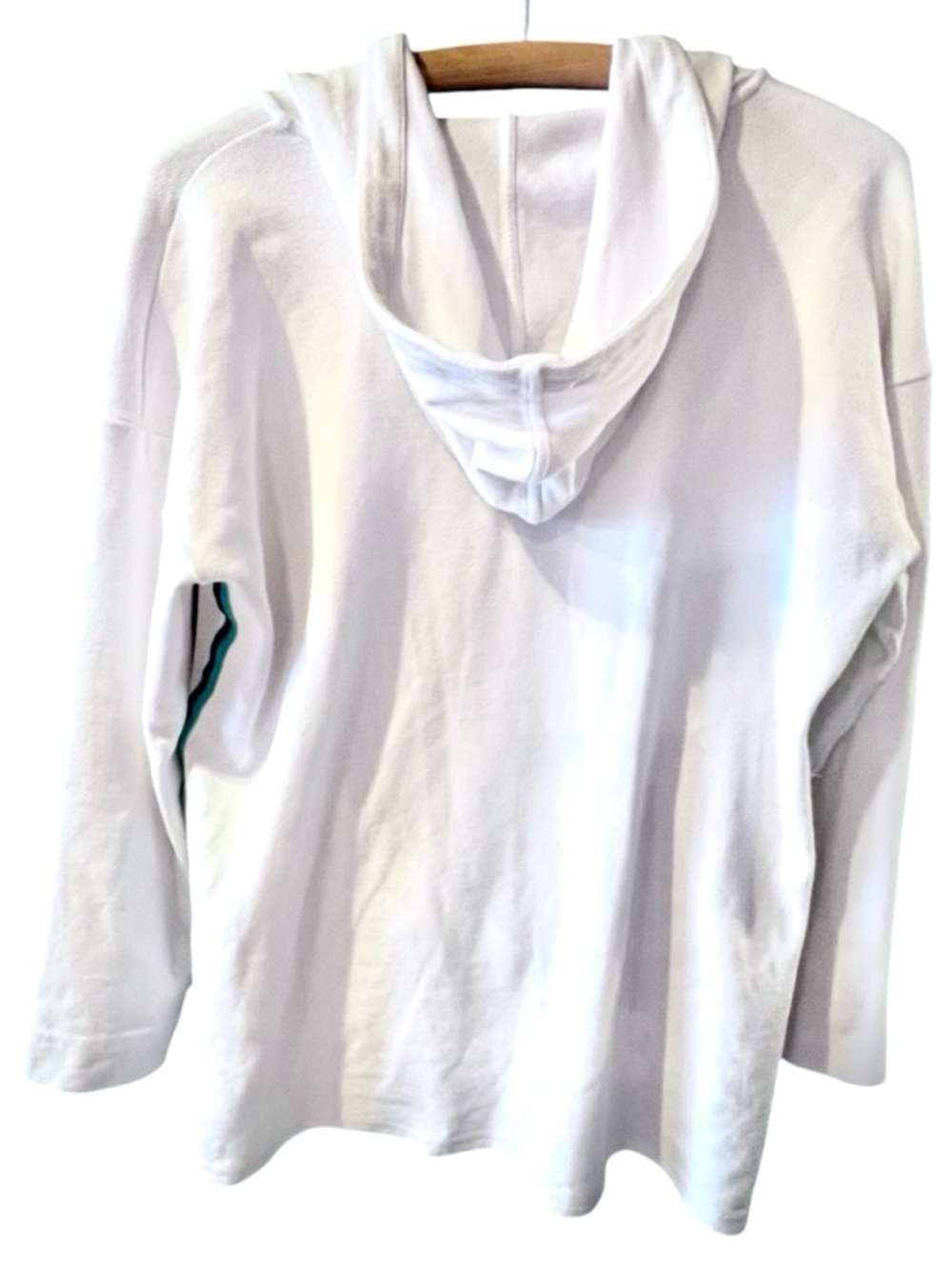 T by Talbots HOODED HALF-ZIP PIQUÉ PULLOVER Sz Lg Sold Out White 2023 Athleisure - Picture 4 of 5